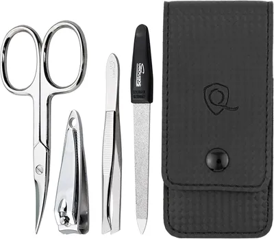 Produktbild von marQus Maniküre-Set 4-teilig – mit Nagelzange, Solingen – Carbon