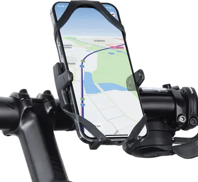 Produktbild von Wicked Chili Universal Fahrrad Handyhalterung kompatibel mit Xiaomi Mi 11, Samsung Galaxy 20 FE, iPhone 13 Pro und Smartphone mit max. 76mm Breite - Slim Bike Mount -  Germany