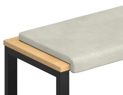 Produktbild von vidaXL Bankkissen Samt Creme Tiefe 35 cm