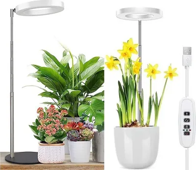 Produktbild von 3-teiliges Vollspektrum Pflanzenwachstumslicht – Teleskopisches LED-Licht, Automatischer Timer + 4 Dimmstufen