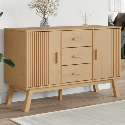 Immagine prodotto di vidaXL Credenza OLDEN Brown 114x43x73,5 cm in legno di pino massiccio