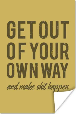 Produktbild von MuchoWow® Poster Jahrgang - Text - Gelb 60x90 cm - Wanddekoration