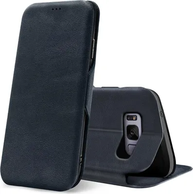 Produktbild von Conie Retro Klapp Tasche für Samsung Galaxy S8 Plus Kartenfach Hülle Rundumschutz in Blau