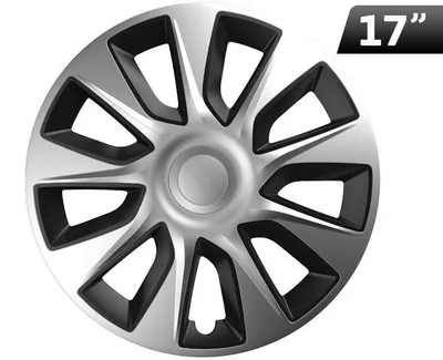 Obrázok produktu pre Kryty kolies Stratos strieborné/čierne 17", 4 ks.