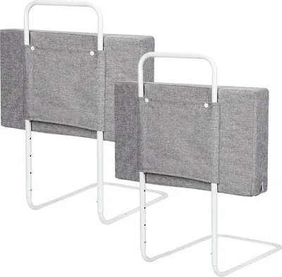 Immagine prodotto di Sponda letto anticaduta TolleTour 4X, sponda letto regolabile in altezza a 5 fori, 50 cm, sponda per letto familiare e culla (200 cm, grigio lino)