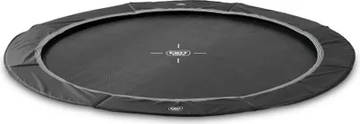 Image de EXIT InTerra Trampoline Sportive ø244cm – Au niveau du sol – Rond – pour Enfants – Noir