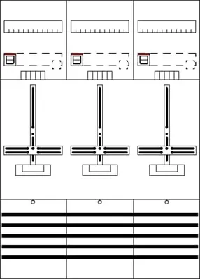 Produktbild von Zählerfeld DF37T3 kpl.7RE 3Z