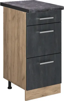 Image de Meuble cuisine Vicco R-Line Béton noir 40cm PT Anthracite, Model 47553