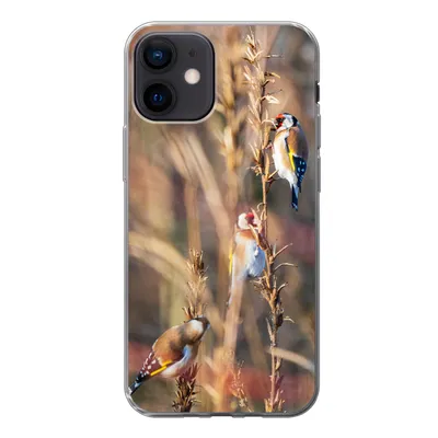 Produktbild von MuchoWow® Handyhülle Schutzhülle Hülle für iPhone 12 Vögel - Äste - Wald Silikon Softcase Handy Hülle - Schutzhülle