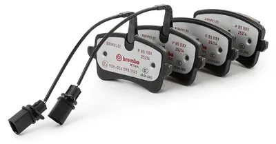 Image de Kit de plaquettes de frein arrière BREMBO P 85, compatible avec les modèles AUDI suivants : A6 Avant (4G5, 4GD, C7), A6 Berline (4G2, 4GC, C7), A5 Coupé (8T3), A7 Sportback (4GA, 4GF)