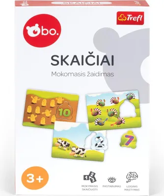 Immagine prodotto di Gioco da tavolo educativo "Numeri" per bambini, lingua lituana