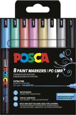 Obrázok produktu pre Posca 181757 POSCA Marker UNI PC-1MR 8er Set Metallic