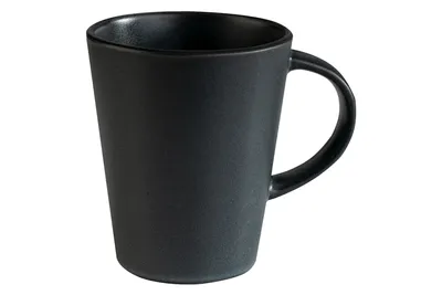 Produktbild von Kaffeetassen - 440 ml - Schwarz matt - Steingut - 24er Set
