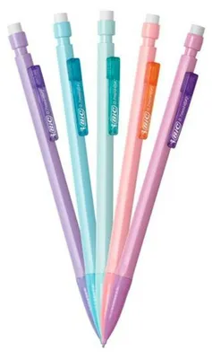 Obrázek produktu pro BIC Matic Pastel, Modrá, Zelená, Šeříková, Růžová, Purpurová, Bezbarvý, HB, 0,7 mm, Šestihranný, Zatahovací