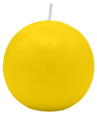Produktbild von Kugelkerzen Zitrone Gelb Ø 70 mm, 12 Stück