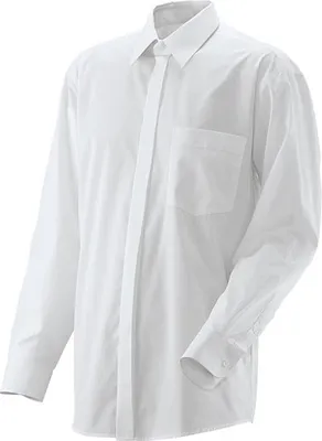 Produktbild von Hemd verdeckte Knopfleiste Fb. weiß Gr. 45/46  : 46 : weiß : 60% Baumwolle 40% Polyester 120 g/m²