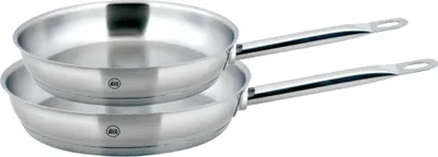 Produktbild von PRO-X Bratpfannen-Set, Durchmesser: 24 und 28 cm, Edelstahl rostfrei 18/10