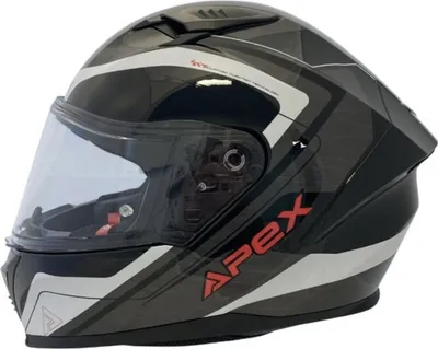 Zdjęcie produktu dla Kask APEX FI100 Valencia, czarny/szary/czerwony, rozmiar M (57/58)
