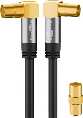 Produktbild von TV Antennenkabel (135 dB), 4x geschirmt 1 m