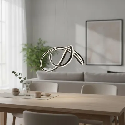 Productafbeelding van Design hanglamp Truno zwart, AI-gegenereerde afbeelding
