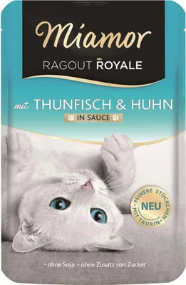 Produktbild von Miamor - Ragout Royale Pouch 22x100g  |  Thunfisch & Huhn