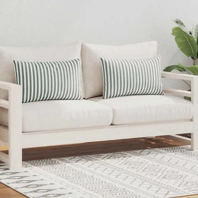 Immagine prodotto di vidaXL Cuscino da giardino 2 pezzi motivo a righe 60 x 40 cm Grigio