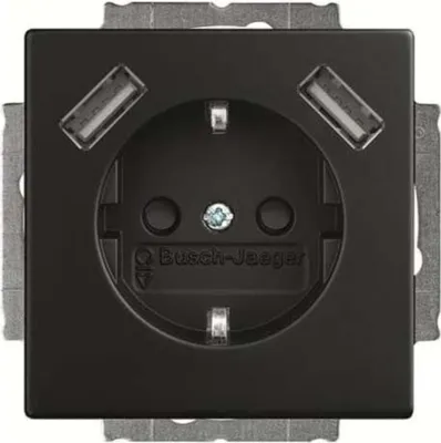 Image de Busch-Jaeger SCHUKO-2x USB Prise 20 EUCB2USB-885 2CKA002011A6279