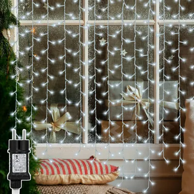 Zdjęcie produktu dla Hengda 20 metrów, 200 diod LED, lampka choinkowa, światło białe, 8 trybów świecenia, idealna na imprezy, do ogrodu, do wnętrz i na zewnątrz, dekoracja świąteczna
