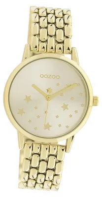 Productafbeelding van Oozoo dameshorloge, gouden roestvrijstalen band, quartz uurwerk, analoog horloge, model D3UOC11028