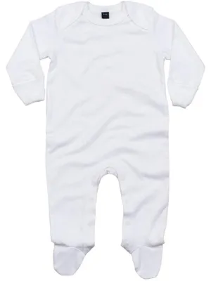 Imagen del producto de Babybugz, pijama para bebé unisex de algodón orgánico, modelo FK172 (0-3 meses), color blanco