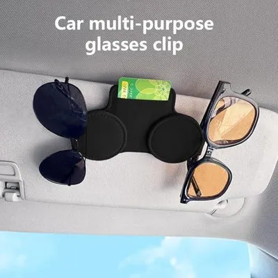 Obrázek produktu pro Magnetický držák na sluneční brýle do auta s dvojitým klipem pro uložení v interiéru vozidla