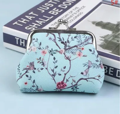 Productafbeelding van CHPN – Portemonnee met clip – Portemonnee met clip – Bloemenprint – Portemonnee – Portefeuille – Voor klein geld – Geldbeugel – Geldbeugel – 9/7 cm – Cadeau