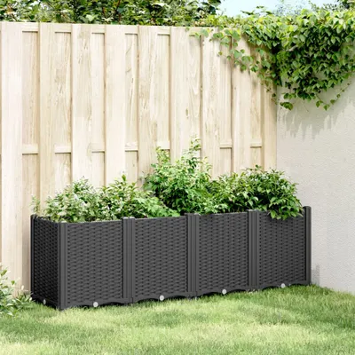 Zdjęcie produktu dla vidaXL Sadzarka czarna 160x40x53 cm PP