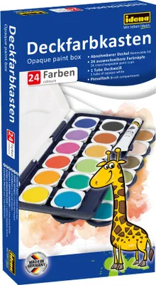 Produktbild von Idena Deckfarbkasten 24er 1 Tube Deckweiß