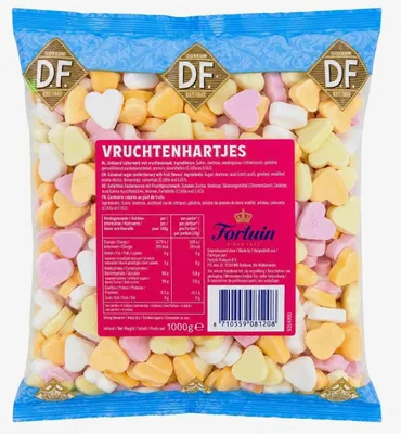 Produktbild von Fortuin - Candy Fortuin Fruitenshartjes 1 kg | 1 Kilogramm einbacken