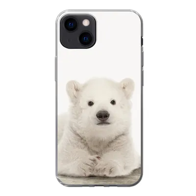 Produktbild von MuchoWow® Handyhülle Schutzhülle Hülle für iPhone 13 Eisbär - Tiere - Kinder - Weiß - Jungen - Mädchen Silikon Softcase Handy Hülle - Karteninhaber