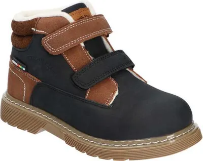 Produktbild von AMERICAN CLUB ES14323 Kinder Winterstiefel mit Fleecefutter, Klettverschluss, Winterschuhe Warm & Rutschfest, Schwarz 34