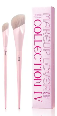 Produktbild von Make-up Pinselset 2-teilig Rosa Foundation & Concealer Pinsel Synthetik T497