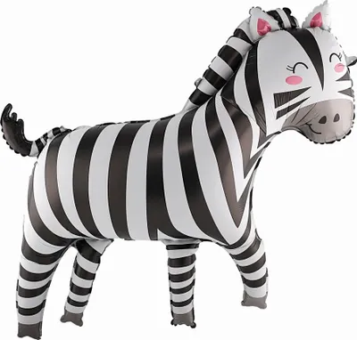 Obrázok produktu pre Fóliový balón Zebra, 80 x 78 cm,