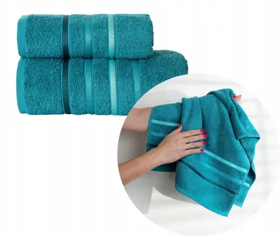 Image de Markizeta Serviette de bain coton bleu 70x140cm absorbante