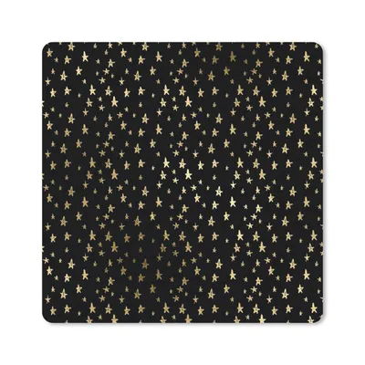 Produktbild von MuchoWow® Mauspad Mousepad Muster - Sterne - Gold 30x30 cm - Mousepads - Maus Mat - Pad - Mausunterlage - Gaming
