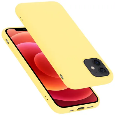 Immagine prodotto di Cadorabo custodia protettiva per Apple iPhone 12 MINI custodia in giallo telefono cellulare Custodia Cover TPU Etui