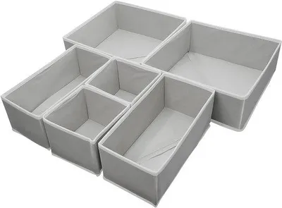 Produktbild von Faltbare Schubladentrenner - Set von 6 für Bekleidung und Zubehör