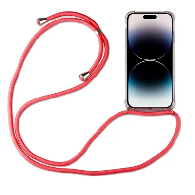 Produktbild von betterfon Handykette für Apple iPhone 14 Pro Handyhülle mit Band Hülle Kordel Rot