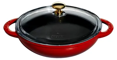 Produktbild von Käsefondue aus Gusseisen, Rubinrot, 22,9 x 22,9 x 10,2 cm