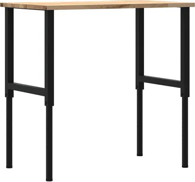 Zdjęcie produktu dla vidaXL Stół warsztatowy 100x60x(71,5-98) cm lite drewno dębowe