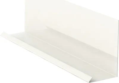 Zdjęcie produktu dla Obróbka blacharska w połączeniu z listwą maskującą RS 200, 3 mm, ocynkowana, biała RAL 9010