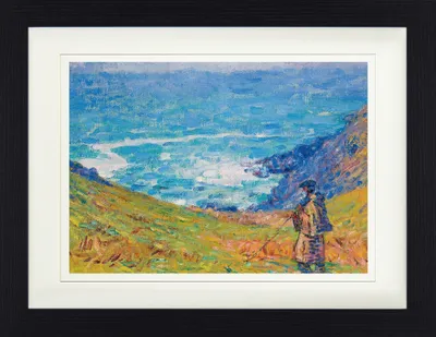 Produktbild von John Peter Russell Gerahmtes Bild Mit Edlem Passepartout | Wand-Bilder | Im Bilderrahmen - Fischer An Der Steilküste, 1900-1904 (30 x 40 cm)