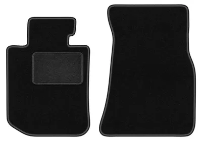 Produktbild von Velours-Fußmatten Vorne passend für BMW 3 G20 (Limousine, Bj. 2018-) – schwarz, passgenau, mit Befestigungen set 2 Stk. - STANDARD