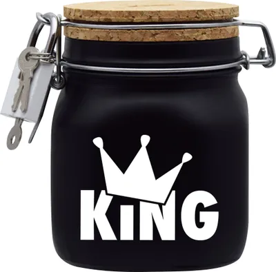 Produktbild von Spardose Geld Geschenk Ideen King Design2 Schwarz Größe M 0.75 Liter